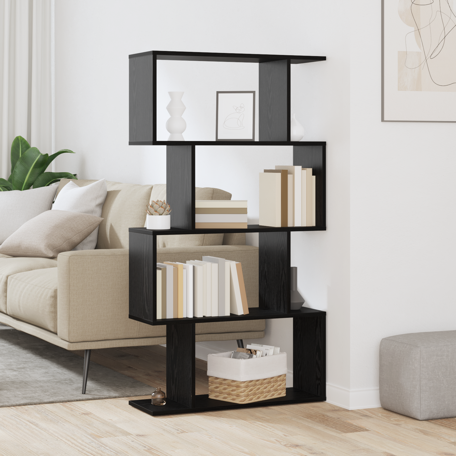 vidaXL Dulap pentru cărți Negru 70 x 24 x 129 cm Lemn compozit vidaXL Dulap pentru cărți Negru 70 x 24 x 129 cm Lemn compozit