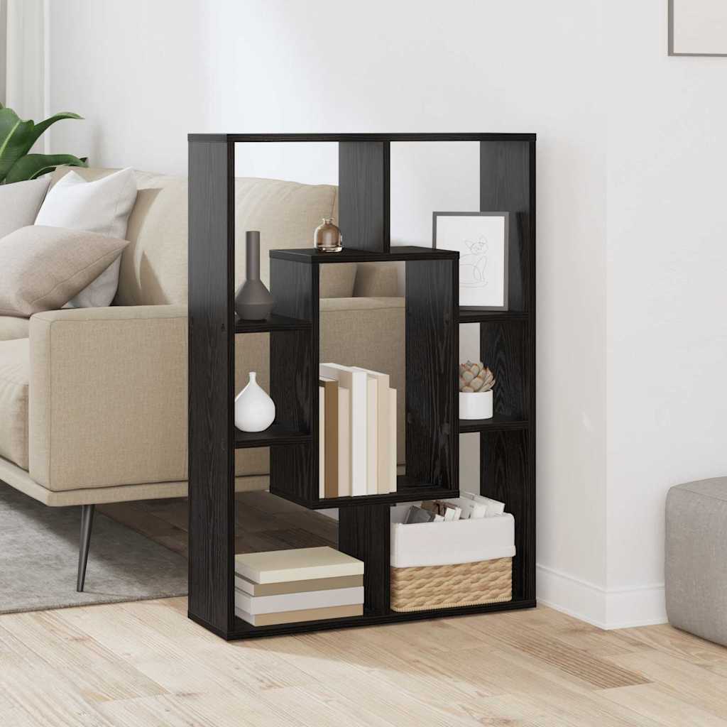 vidaXL Dulap pentru cărți Stejar Negru 63 x 20 x 90 cm Lemn compozit