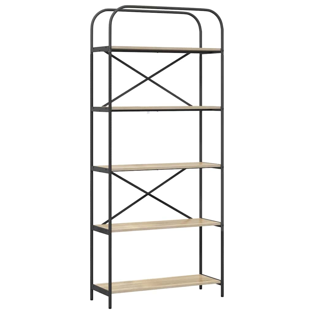 vidaXL Raft pentru cărți Stejar sonoma 80 x 30 x 183 cm Lemn compozit