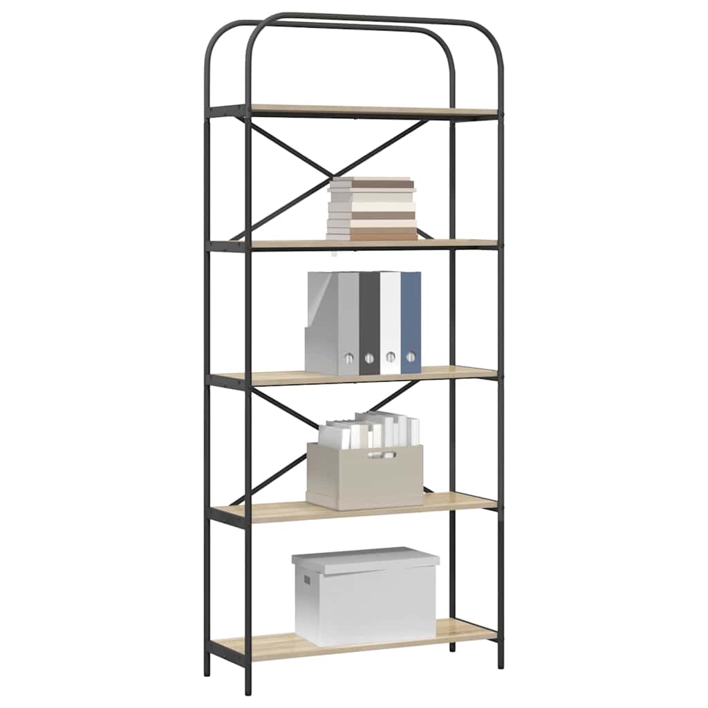 vidaXL Raft pentru cărți Stejar sonoma 80 x 30 x 183 cm Lemn compozit