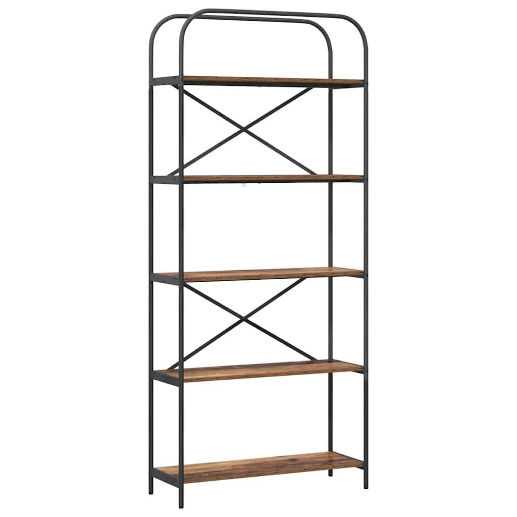 vidaXL Raft pentru cărți Lemn vechi 80 x 30 x 183 cm Lemn compozit