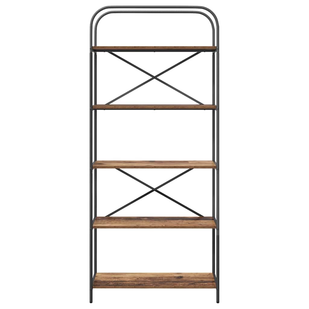 vidaXL Raft pentru cărți Lemn vechi 80 x 30 x 183 cm Lemn compozit