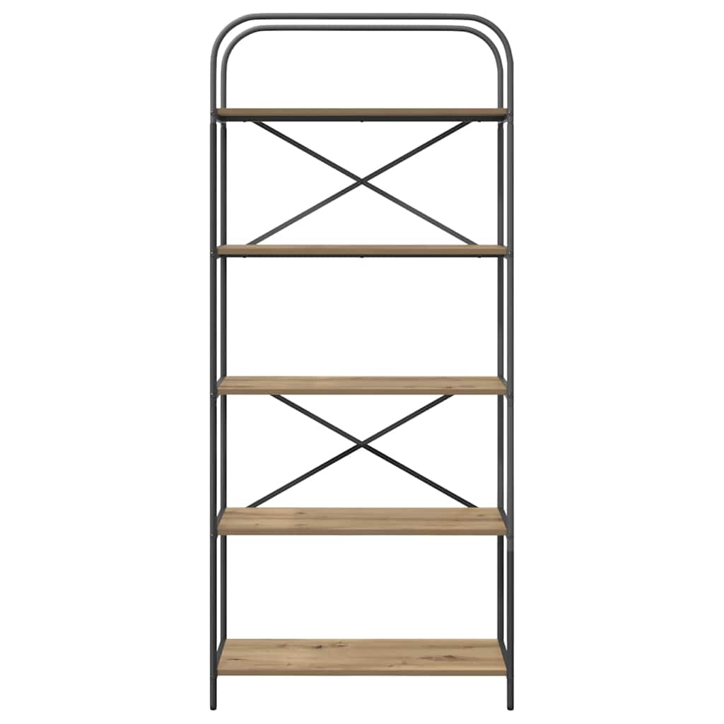 vidaXL Raft pentru cărți stejar artizanal 80 x 30 x 183 cm