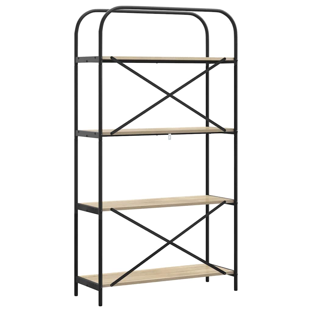 vidaXL Raft pentru cărți Stejar sonoma 80 x 30 x 146 cm Lemn compozit