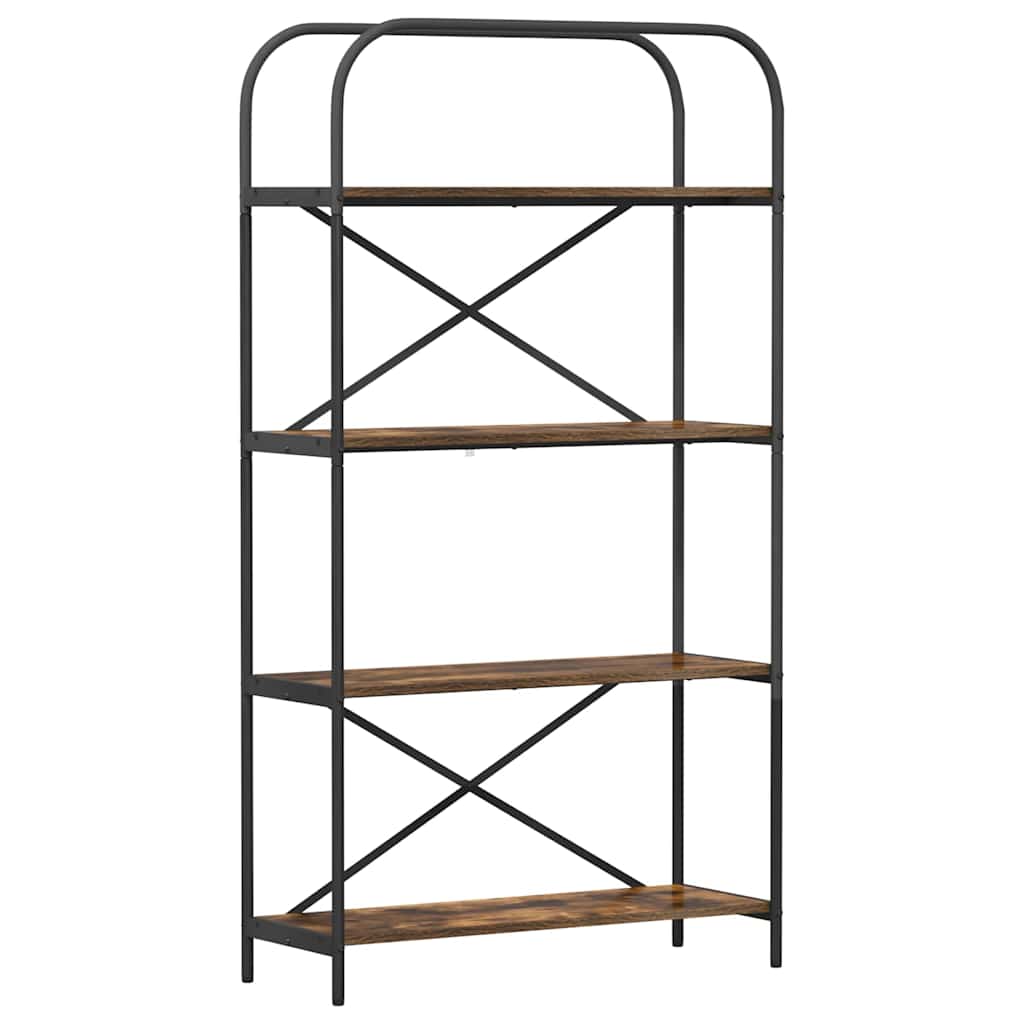 vidaXL Raft pentru cărți Stejar afumat 80 x 30 x 146 cm Lemn compozit