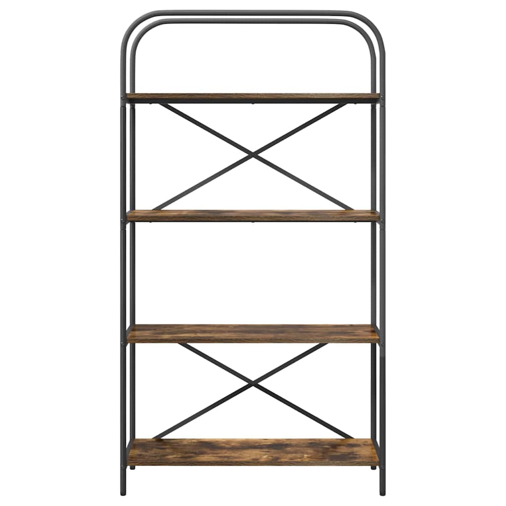 vidaXL Raft pentru cărți Stejar afumat 80 x 30 x 146 cm Lemn compozit