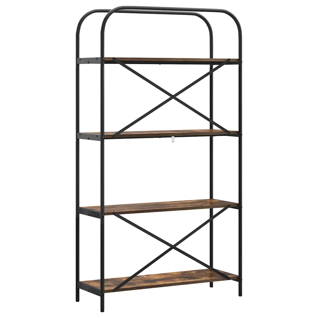 vidaXL Raft pentru cărți Stejar afumat 80 x 30 x 146 cm Lemn compozit