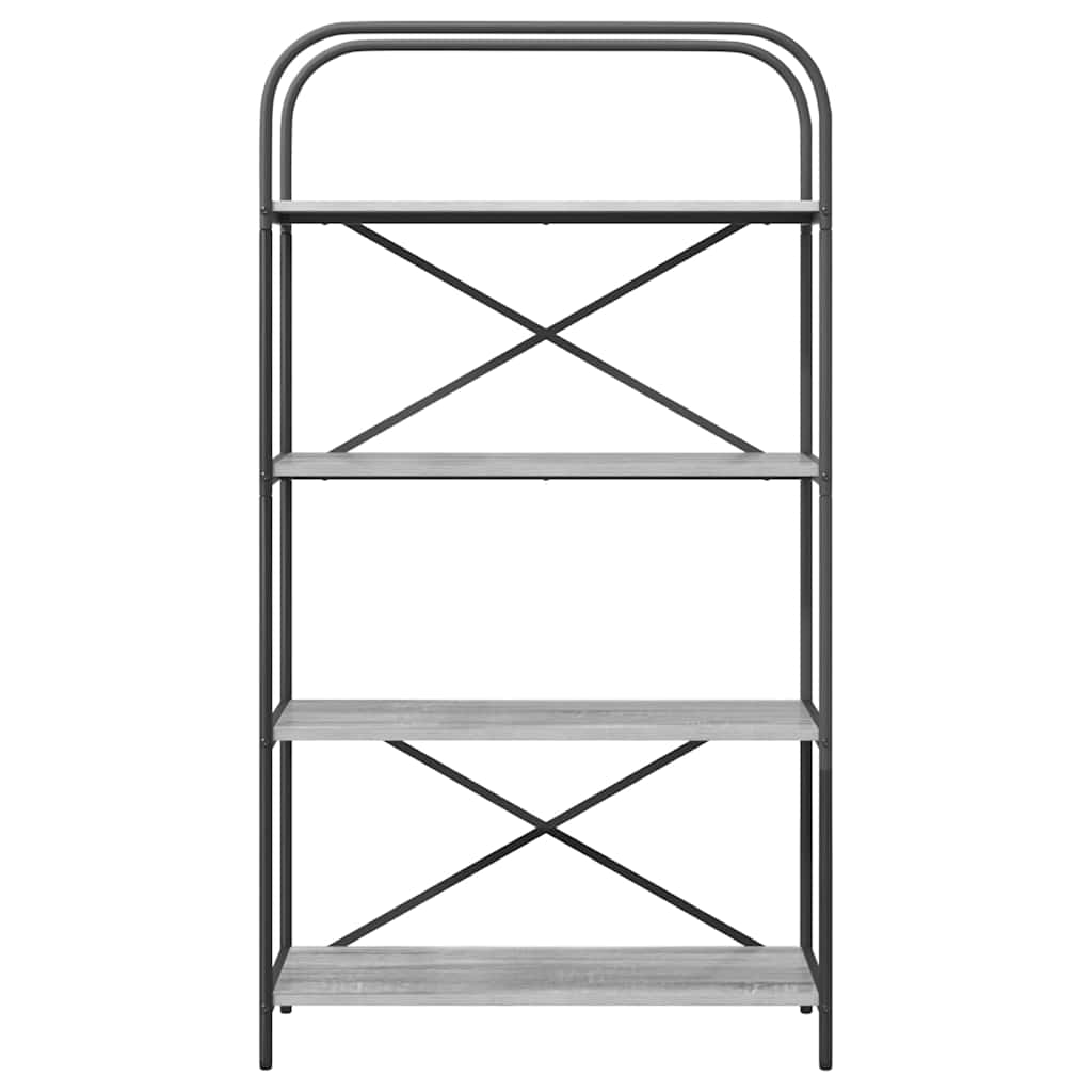 vidaXL Raft pentru cărți sonoma gri 80 x 30 x 146 cm Lemn compozit