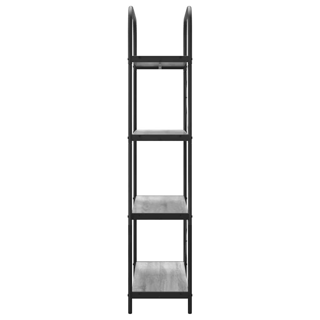 vidaXL Raft pentru cărți sonoma gri 80 x 30 x 146 cm Lemn compozit