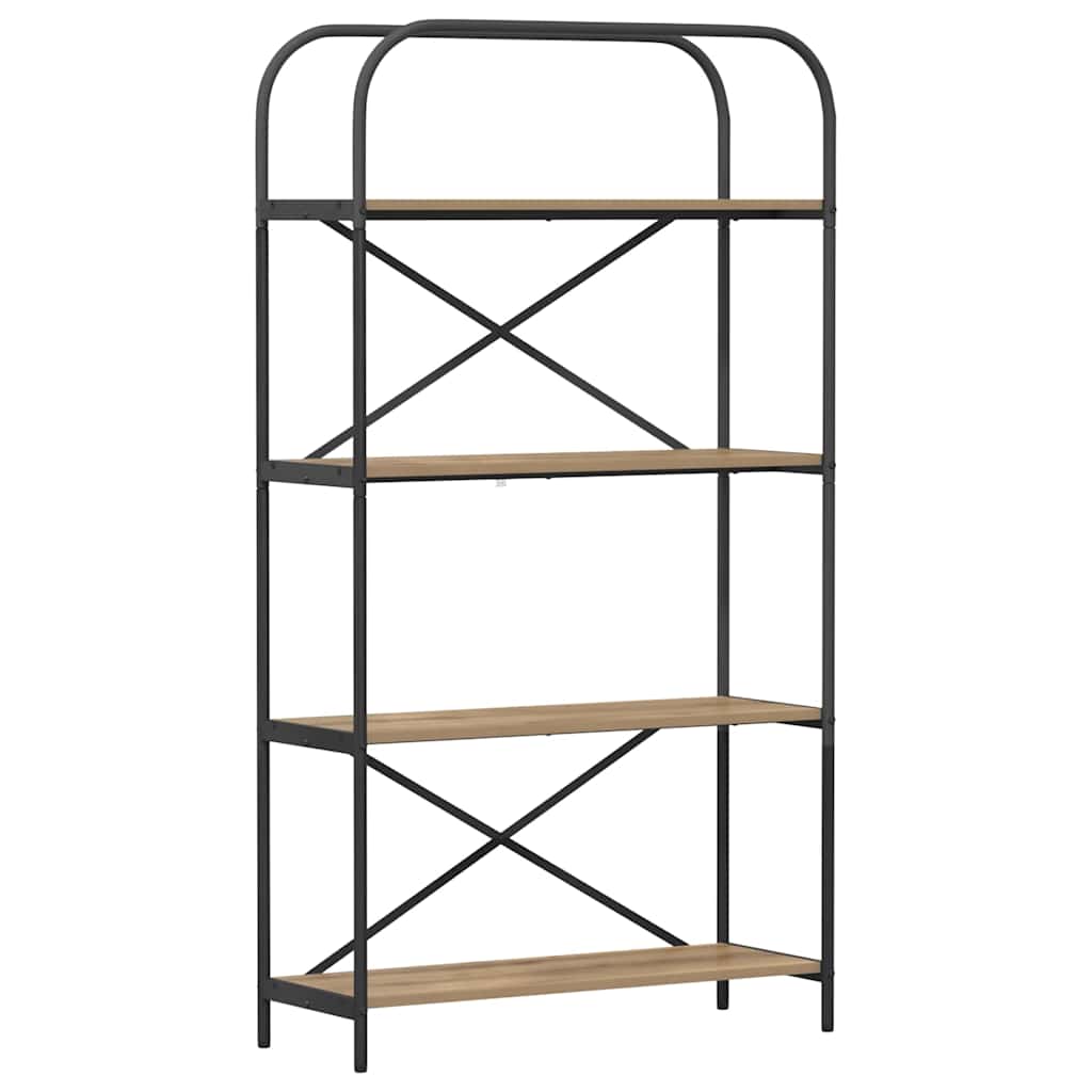 vidaXL Raft pentru cărți stejar artizanal 80 x 30 x 146 cm