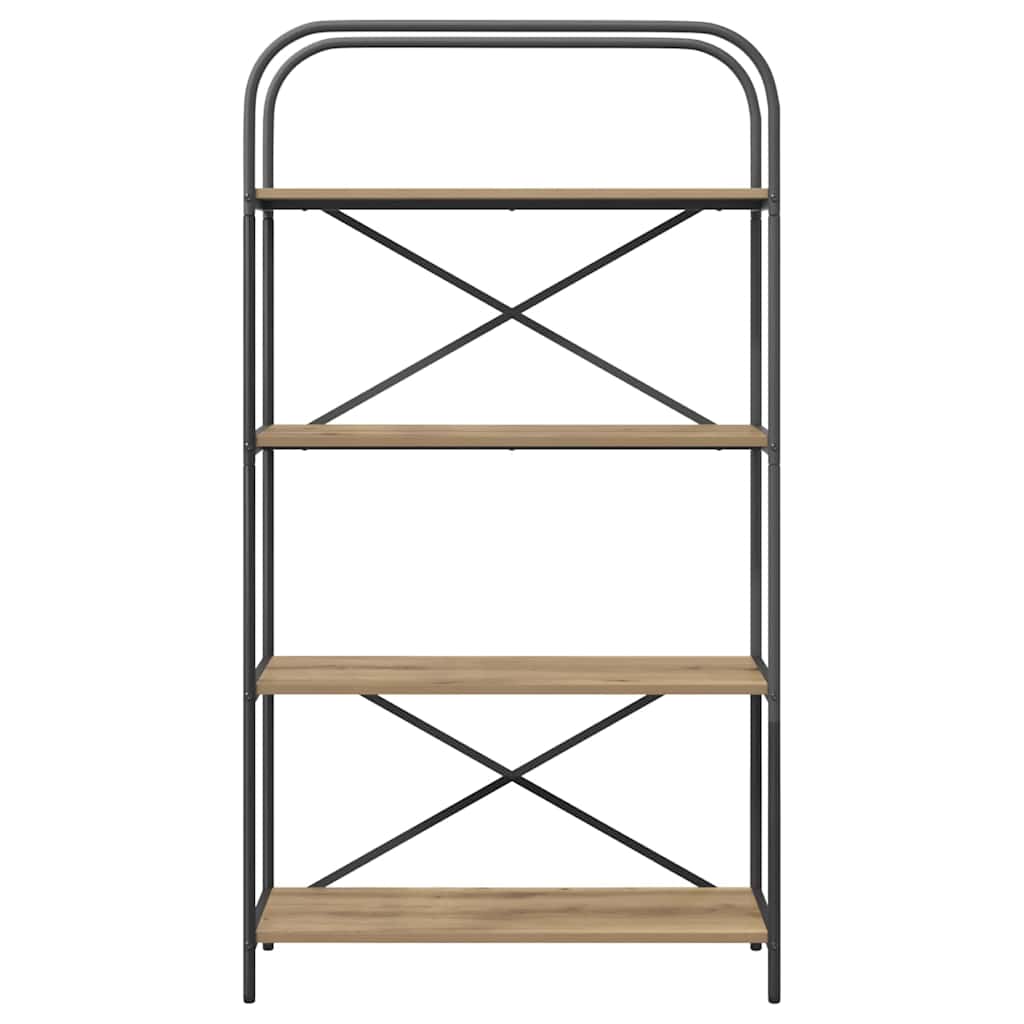 vidaXL Raft pentru cărți stejar artizanal 80 x 30 x 146 cm