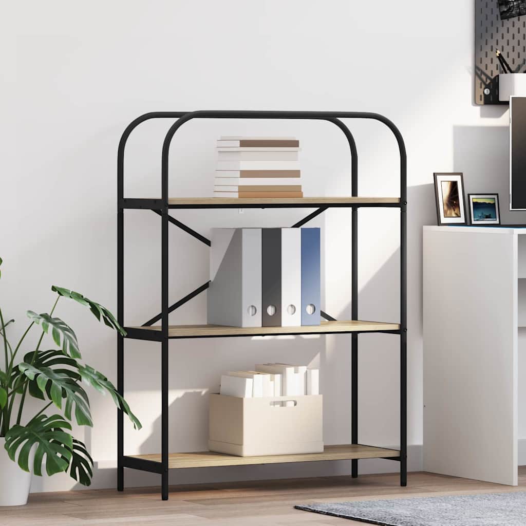 vidaXL Raft pentru cărți Stejar sonoma 80 x 30 x 109 cm Lemn compozit