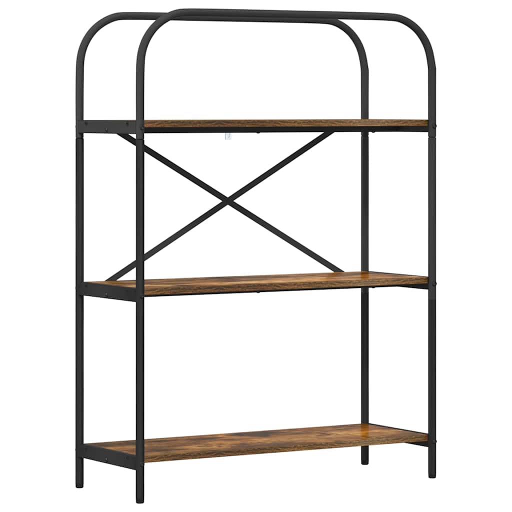 vidaXL Raft pentru cărți Stejar afumat 80 x 30 x 109 cm Lemn compozit