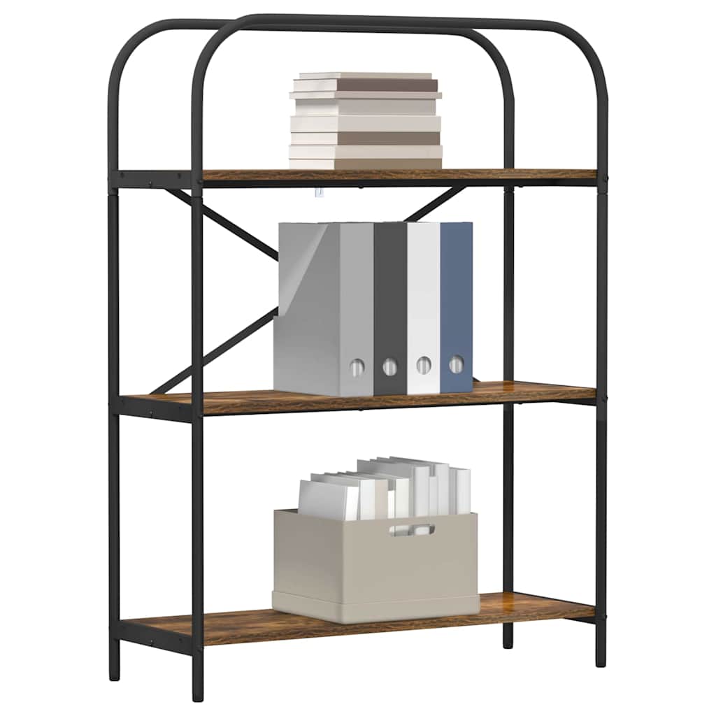 vidaXL Raft pentru cărți Stejar afumat 80 x 30 x 109 cm Lemn compozit