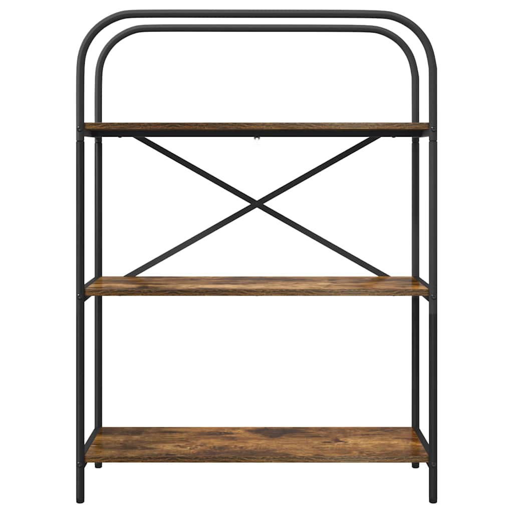 vidaXL Raft pentru cărți Stejar afumat 80 x 30 x 109 cm Lemn compozit