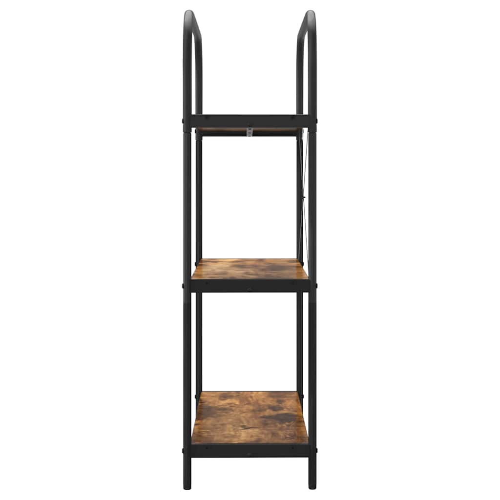 vidaXL Raft pentru cărți Stejar afumat 80 x 30 x 109 cm Lemn compozit