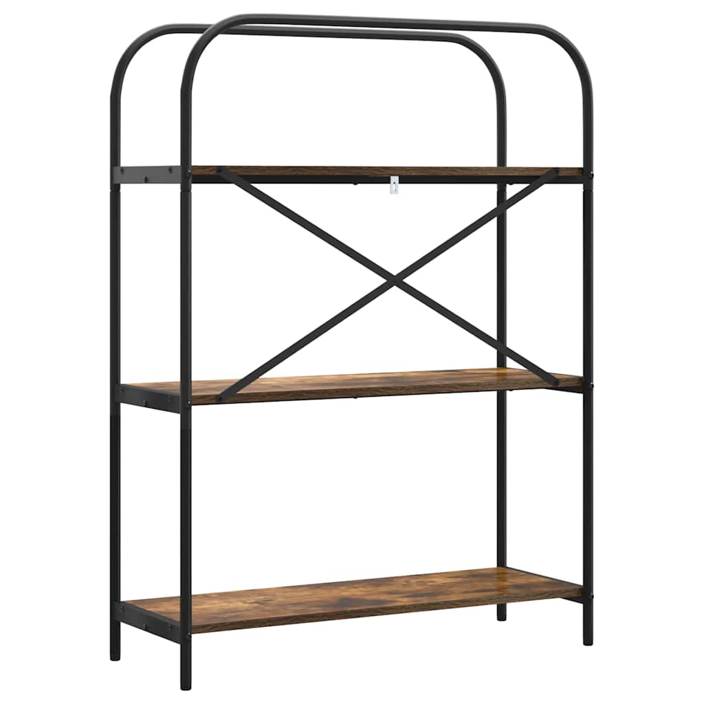 vidaXL Raft pentru cărți Stejar afumat 80 x 30 x 109 cm Lemn compozit