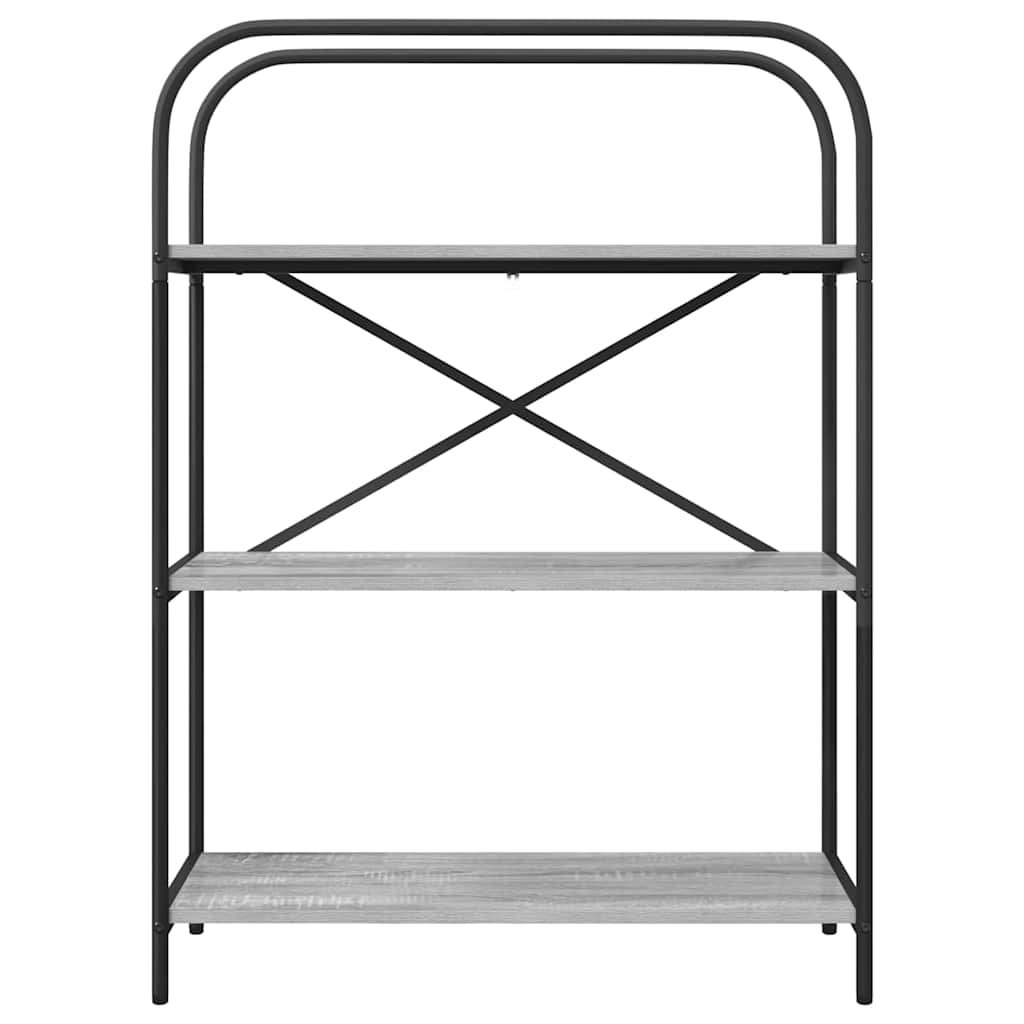 vidaXL Raft pentru cărți sonoma gri 80 x 30 x 109 cm Lemn compozit