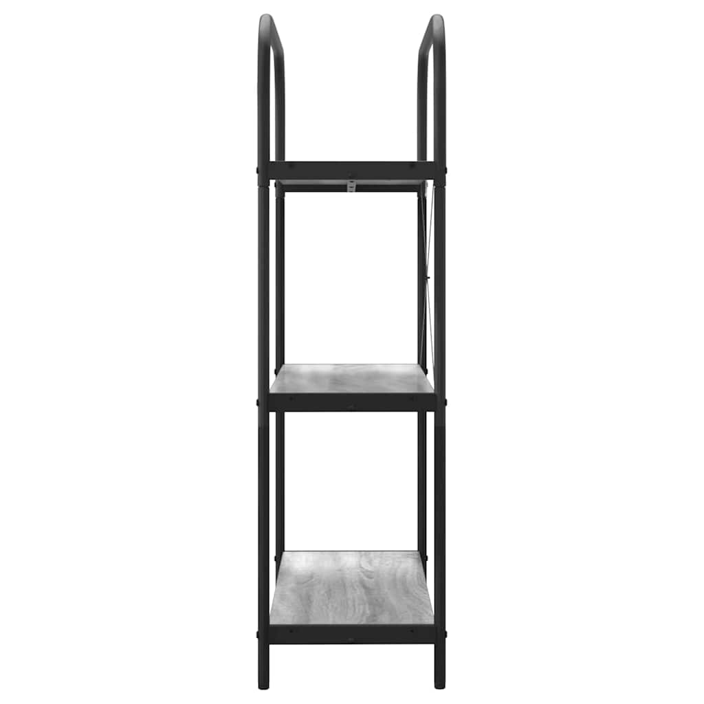 vidaXL Raft pentru cărți sonoma gri 80 x 30 x 109 cm Lemn compozit