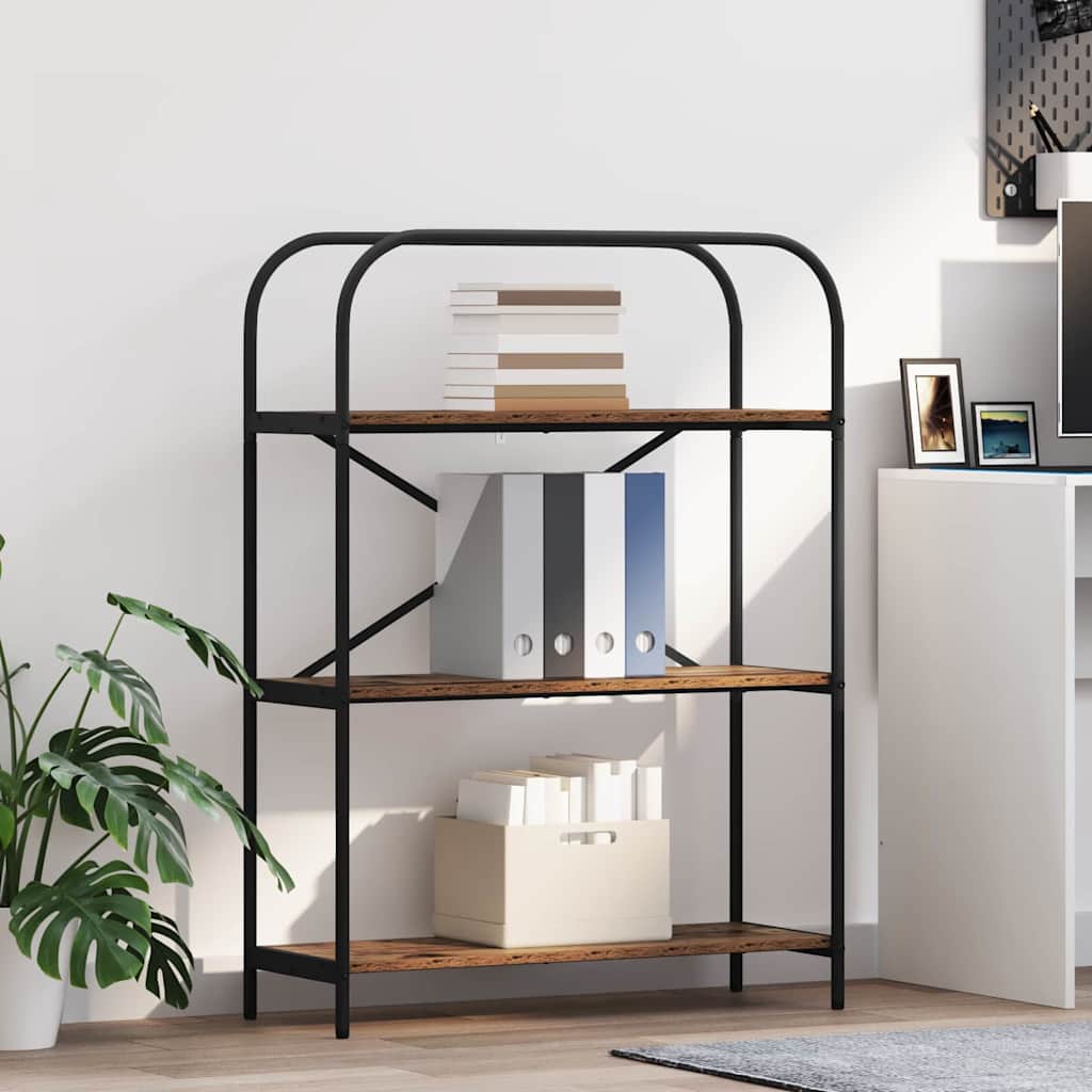 vidaXL Raft pentru cărți Lemn vechi 80 x 30 x 109 cm Lemn compozit