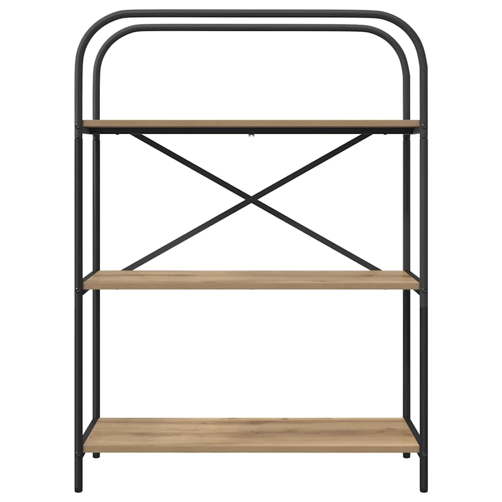 vidaXL Raft pentru cărți stejar artizanal 80 x 30 x 109 cm