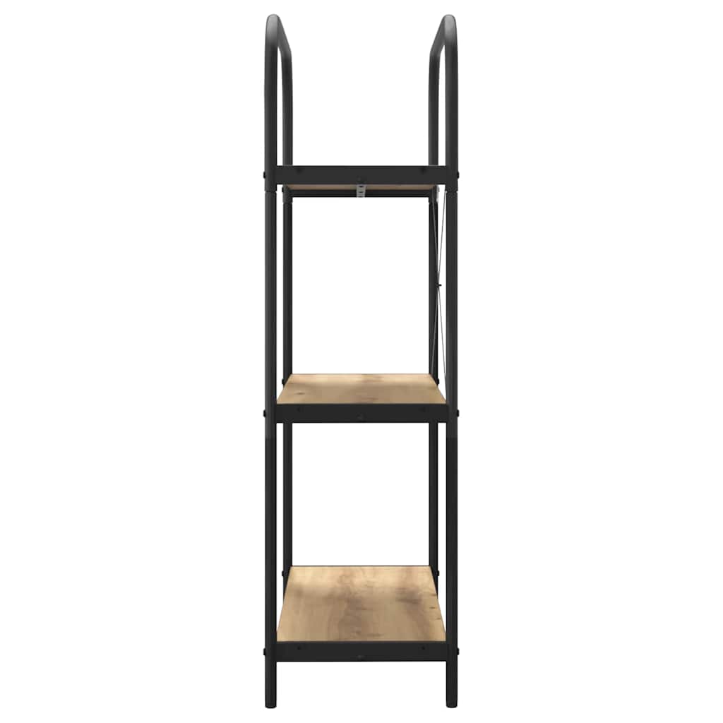 vidaXL Raft pentru cărți stejar artizanal 80 x 30 x 109 cm