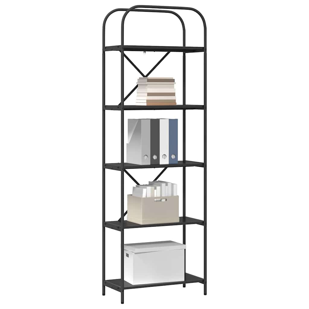 vidaXL Raft pentru cărți Stejar negru 60 x 30 x 183 cm Lemn compozit