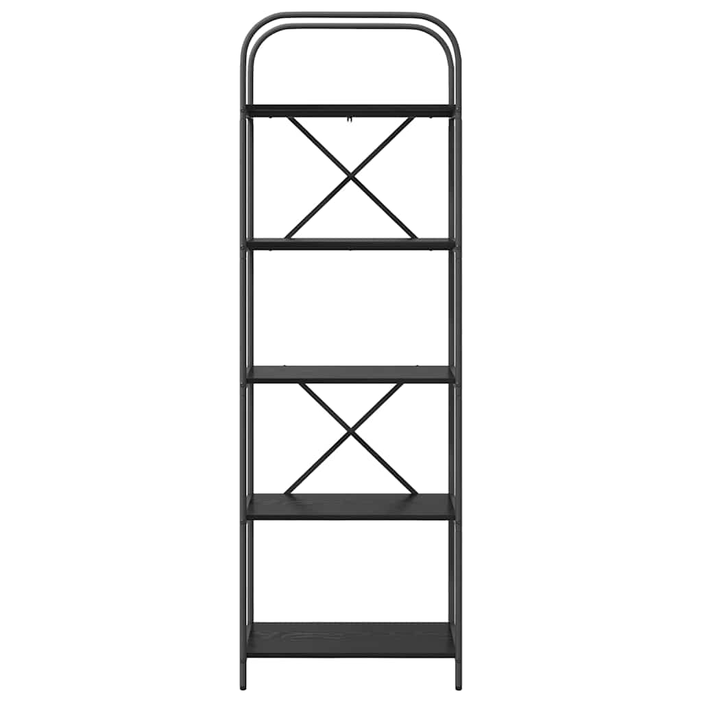 vidaXL Raft pentru cărți Stejar negru 60 x 30 x 183 cm Lemn compozit