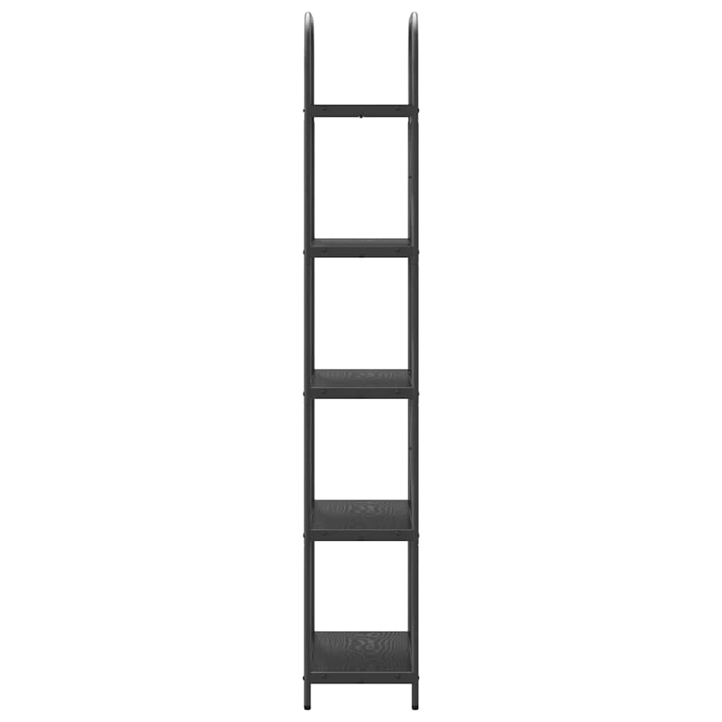 vidaXL Raft pentru cărți Stejar negru 60 x 30 x 183 cm Lemn compozit