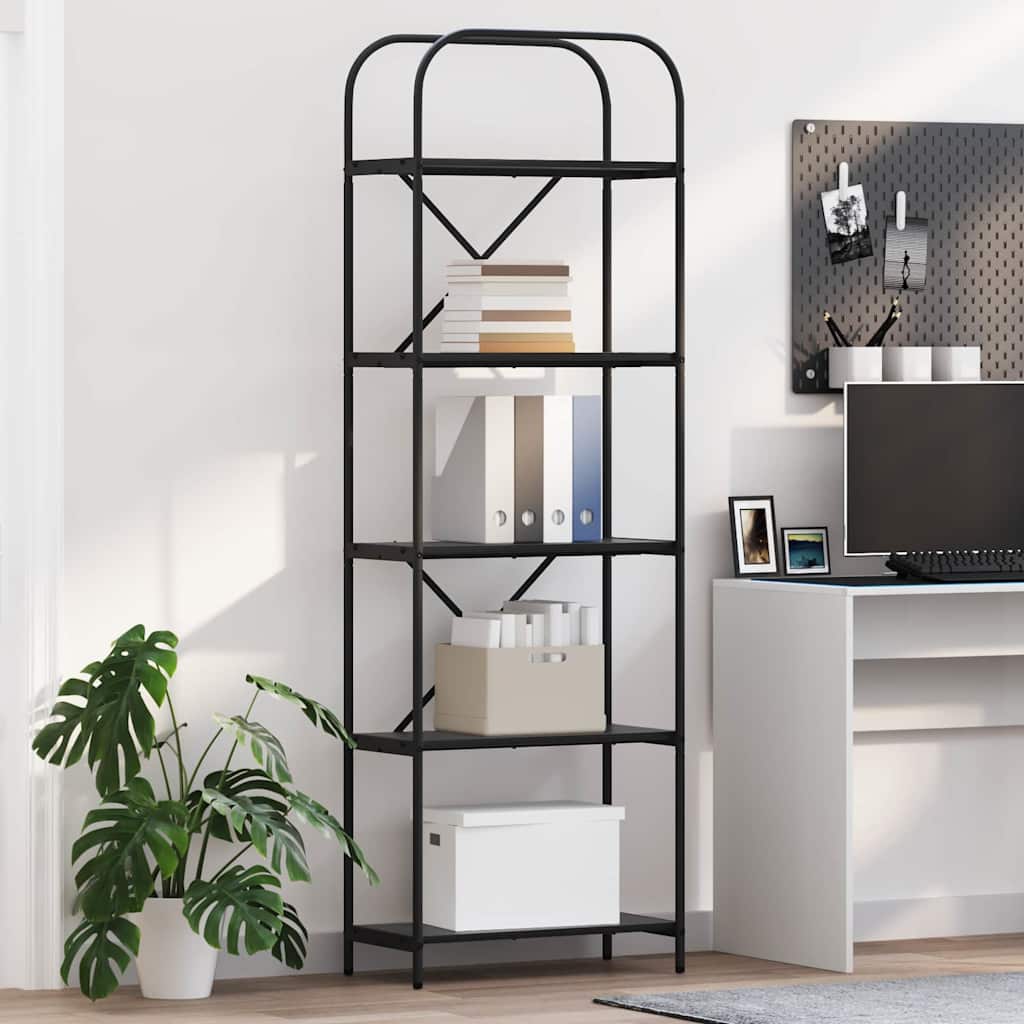 vidaXL Raft pentru cărți Stejar negru 60 x 30 x 183 cm Lemn compozit