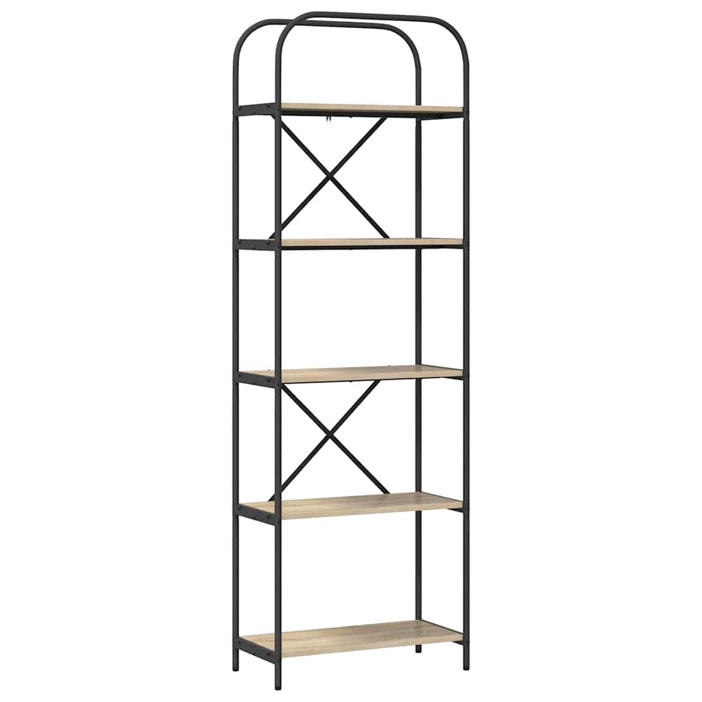 vidaXL Raft pentru cărți Stejar sonoma 60 x 30 x 183 cm Lemn compozit