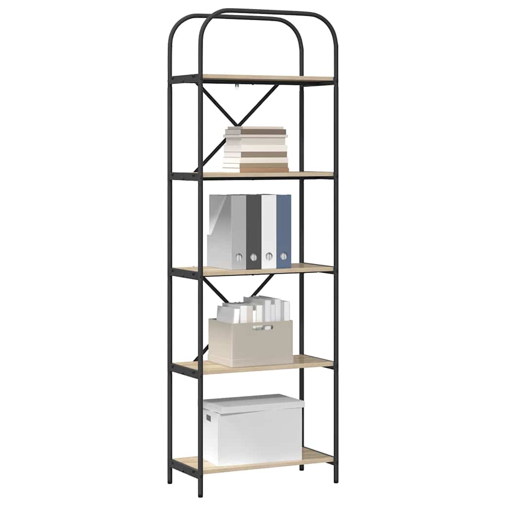 vidaXL Raft pentru cărți Stejar sonoma 60 x 30 x 183 cm Lemn compozit