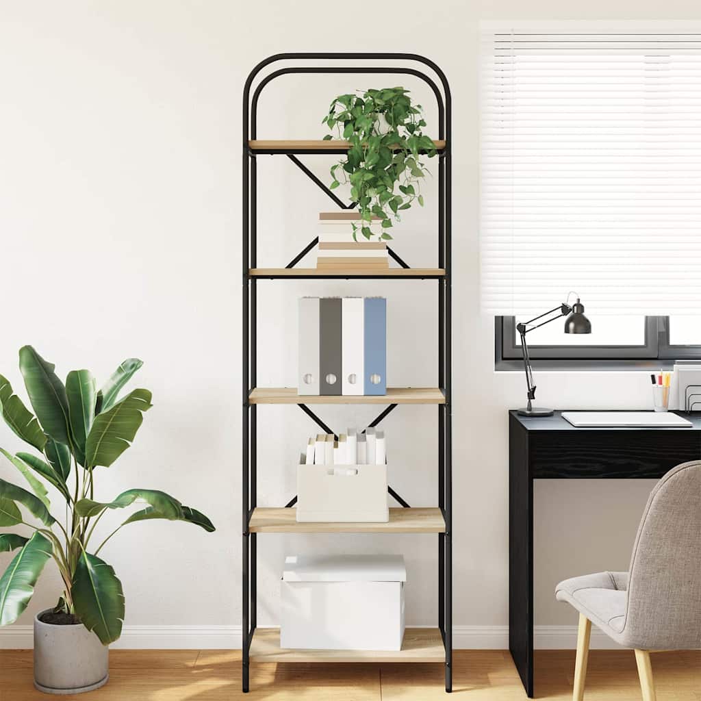 vidaXL Raft pentru cărți Stejar sonoma 60 x 30 x 183 cm Lemn compozit