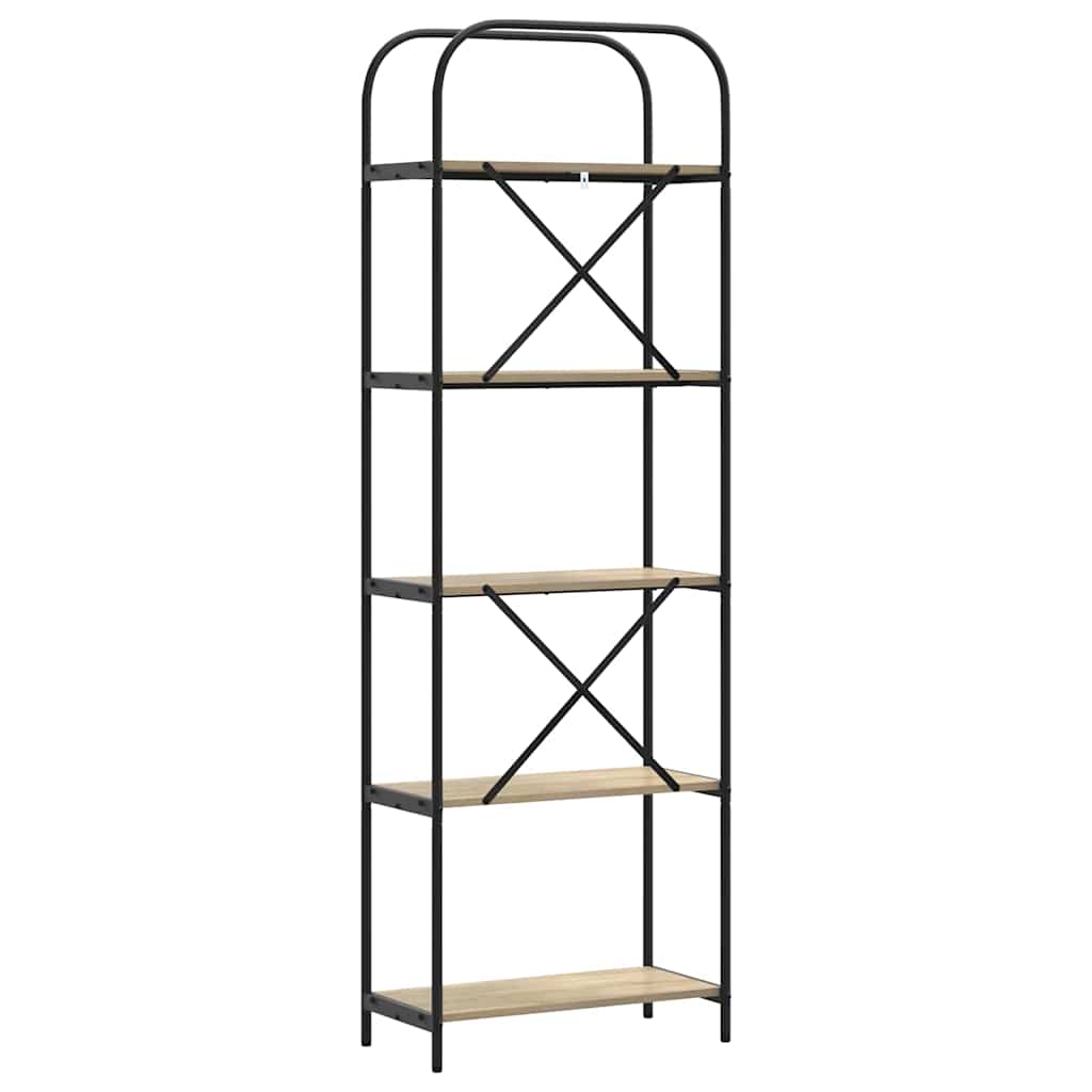 vidaXL Raft pentru cărți Stejar sonoma 60 x 30 x 183 cm Lemn compozit