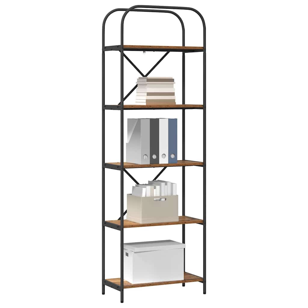 vidaXL Raft pentru cărți Lemn vechi 60 x 30 x 183 cm Lemn compozit