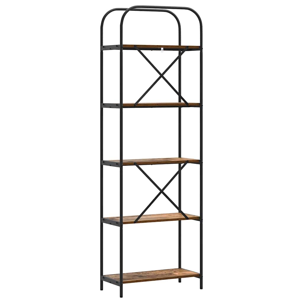 vidaXL Raft pentru cărți Lemn vechi 60 x 30 x 183 cm Lemn compozit