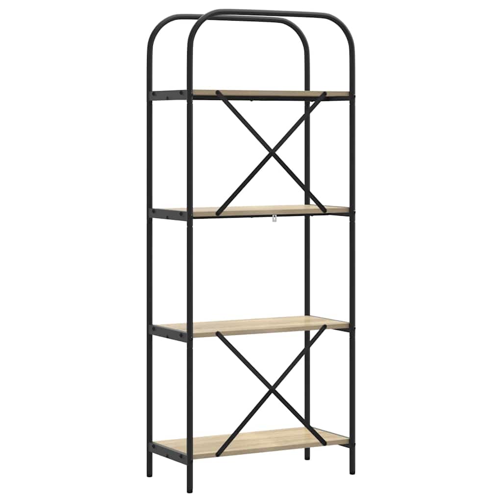 vidaXL Raft pentru cărți Stejar sonoma 60 x 30 x 146 cm Lemn compozit