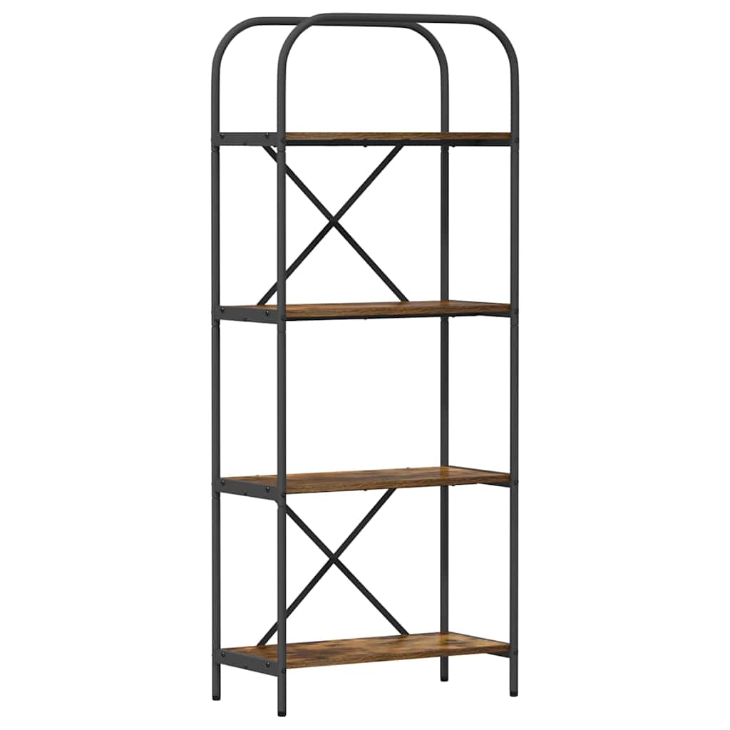 vidaXL Raft pentru cărți Stejar afumat 60 x 30 x 146 cm Lemn compozit