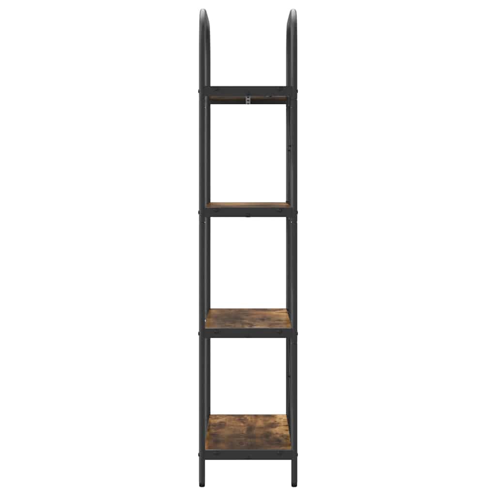 vidaXL Raft pentru cărți Stejar afumat 60 x 30 x 146 cm Lemn compozit