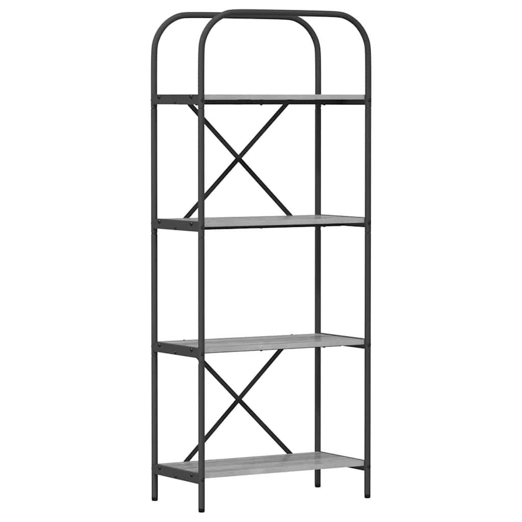 vidaXL Raft pentru cărți sonoma gri 60 x 30 x 146 cm Lemn compozit