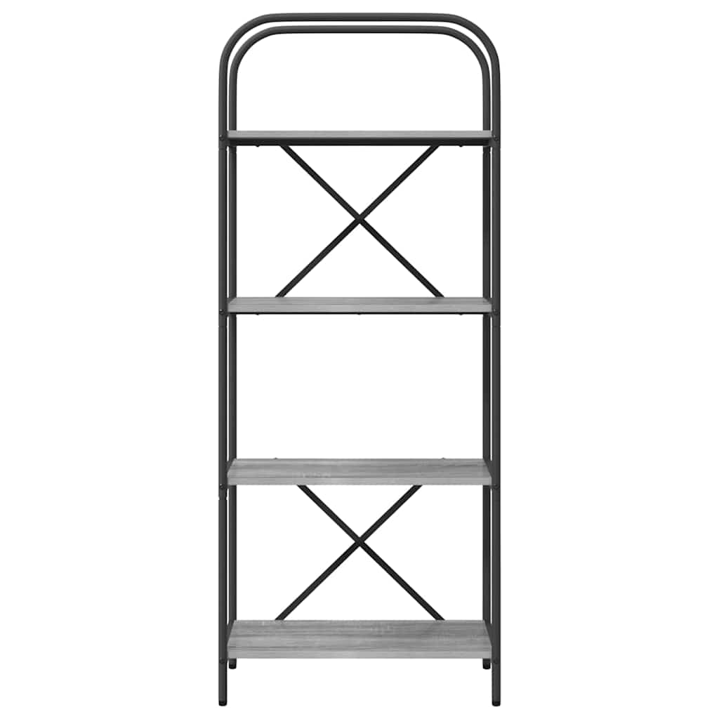 vidaXL Raft pentru cărți sonoma gri 60 x 30 x 146 cm Lemn compozit