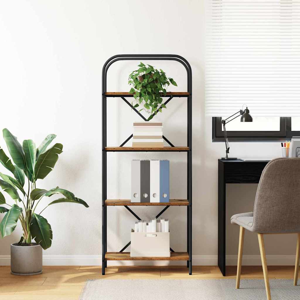 vidaXL Raft pentru cărți Lemn vechi 60 x 30 x 146 cm Lemn compozit