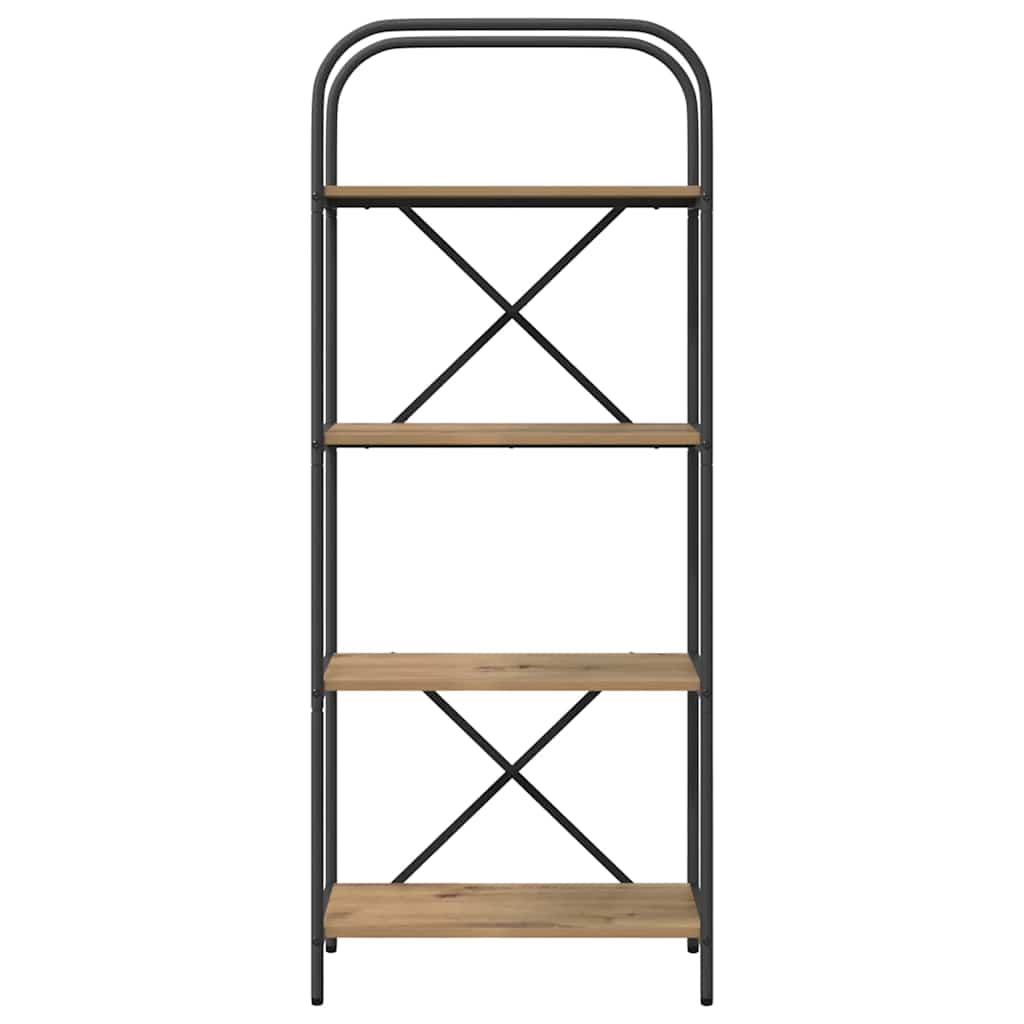 vidaXL Raft pentru cărți stejar artizanal 60 x 30 x 146 cm