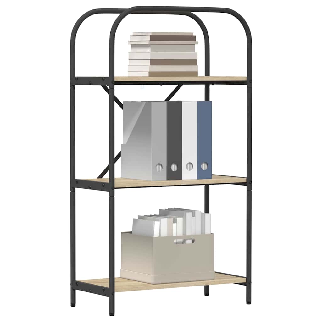 vidaXL Raft pentru cărți Stejar sonoma 60 x 30 x 109 cm Lemn compozit