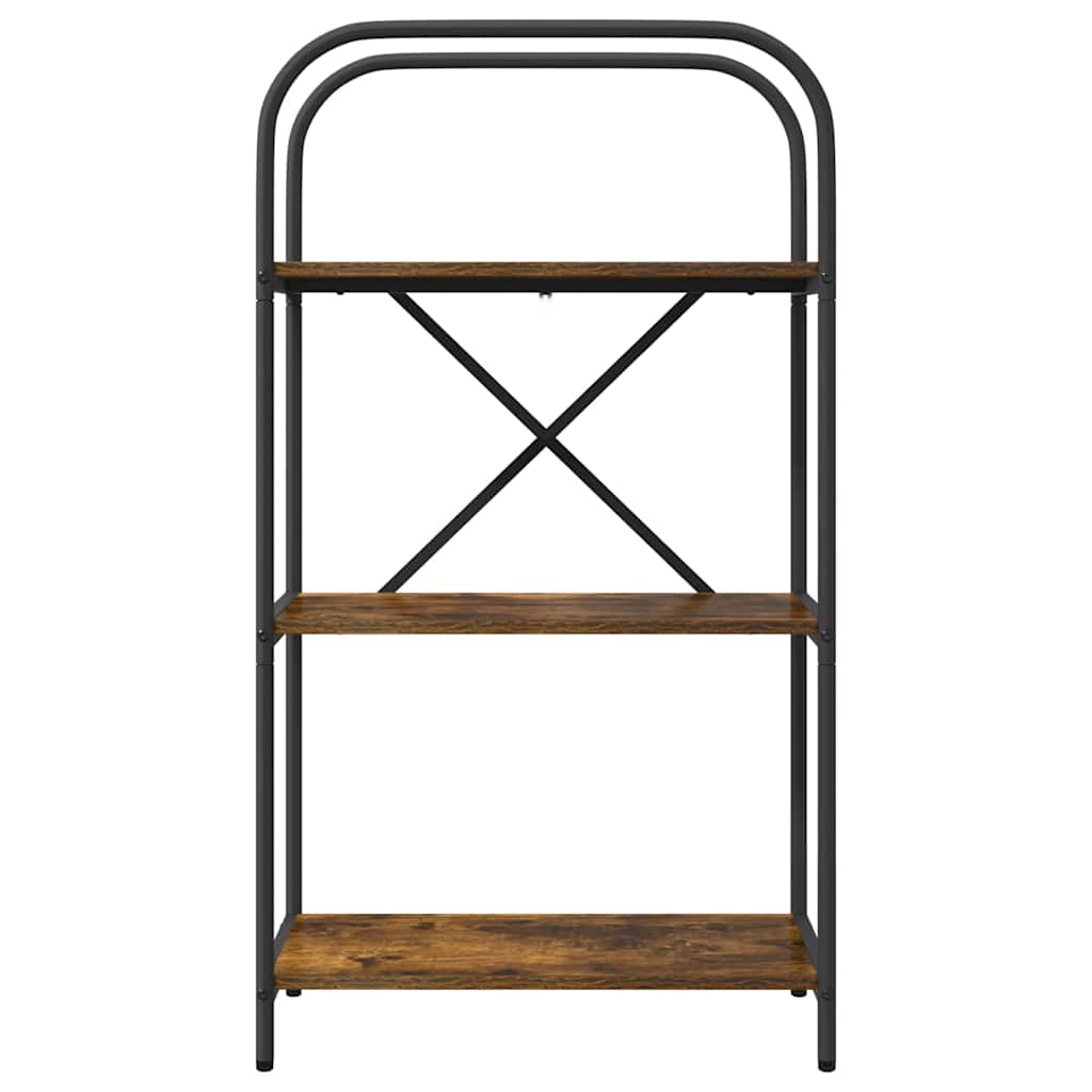 vidaXL Raft pentru cărți Stejar afumat 60 x 30 x 109 cm Lemn compozit