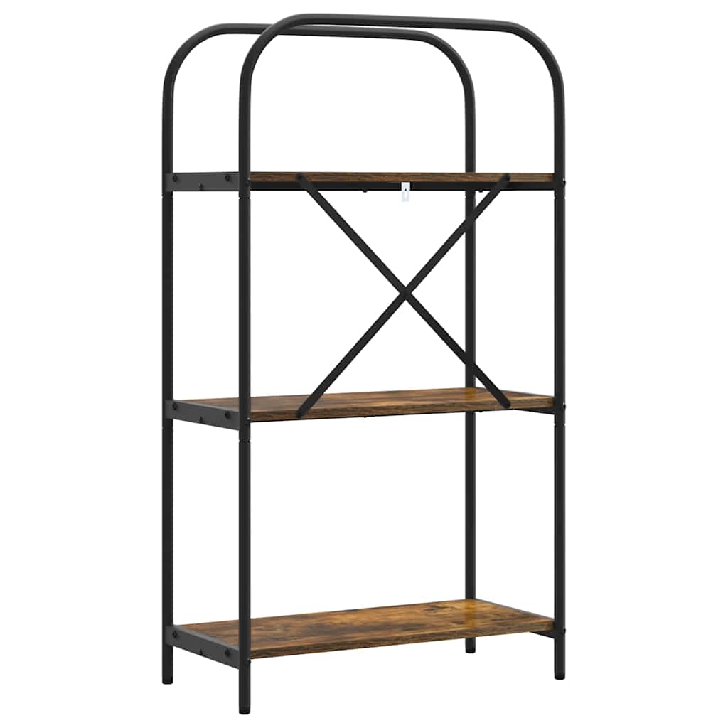 vidaXL Raft pentru cărți Stejar afumat 60 x 30 x 109 cm Lemn compozit