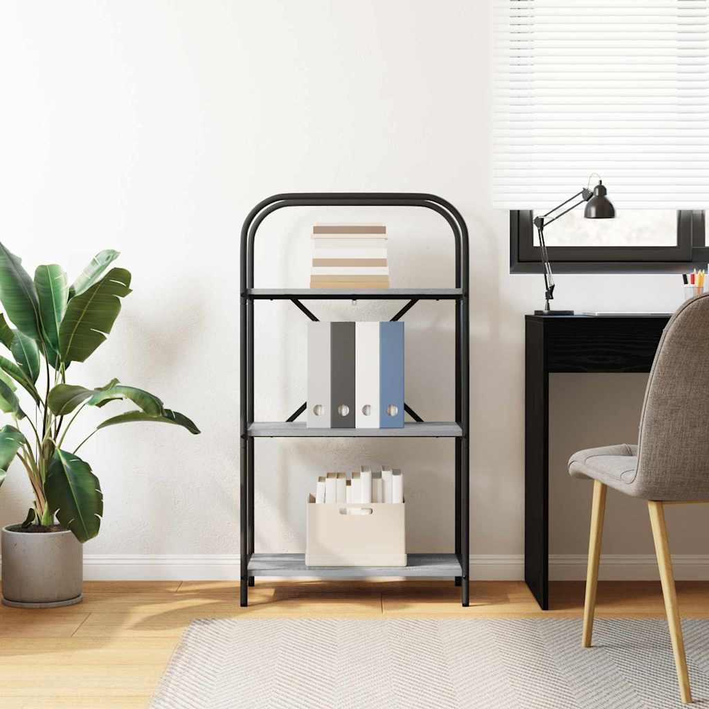 vidaXL Raft pentru cărți sonoma gri 60 x 30 x 109 cm Lemn compozit