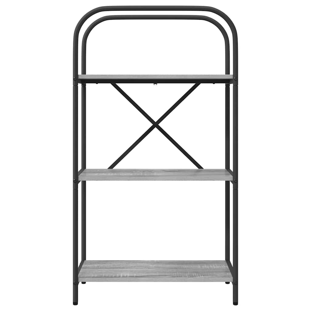 vidaXL Raft pentru cărți sonoma gri 60 x 30 x 109 cm Lemn compozit
