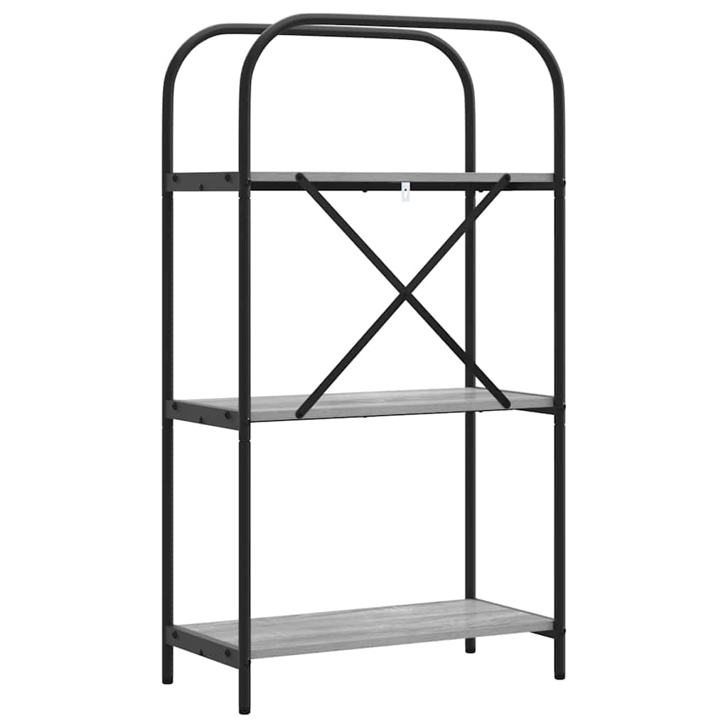 vidaXL Raft pentru cărți sonoma gri 60 x 30 x 109 cm Lemn compozit