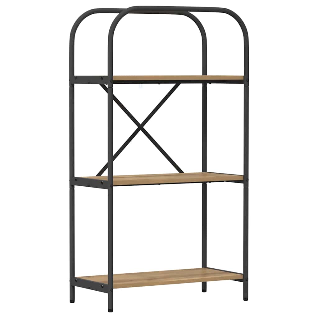 vidaXL Raft pentru cărți stejar artizanal 60 x 30 x 109 cm